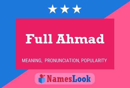 ملصق اسم Full Ahmad