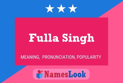 ملصق اسم Fulla Singh