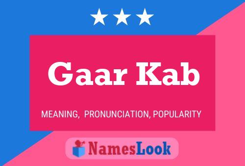 ملصق اسم Gaar Kab