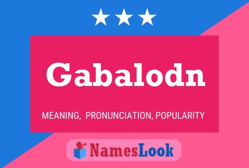 ملصق اسم Gabalodn