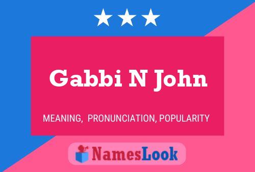 ملصق اسم Gabbi N John