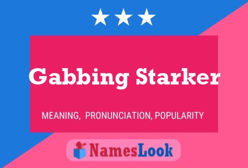 ملصق اسم Gabbing Starker