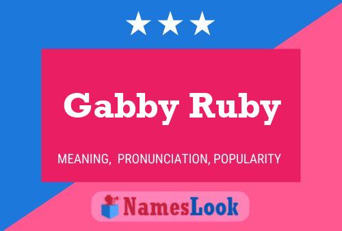 ملصق اسم Gabby Ruby