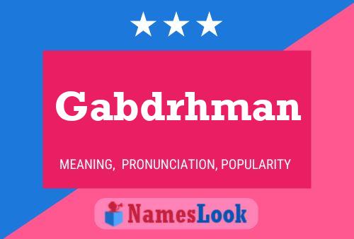 ملصق اسم Gabdrhman