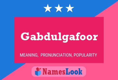 ملصق اسم Gabdulgafoor