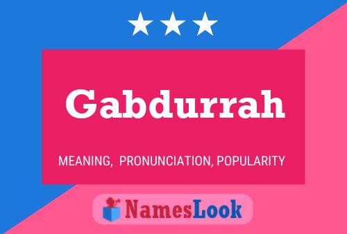 ملصق اسم Gabdurrah