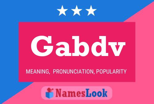 ملصق اسم Gabdv