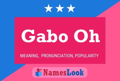 ملصق اسم Gabo Oh