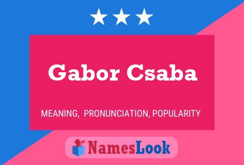 ملصق اسم Gabor Csaba