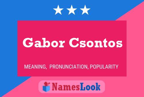 ملصق اسم Gabor Csontos