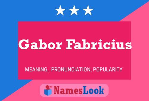 ملصق اسم Gabor Fabricius