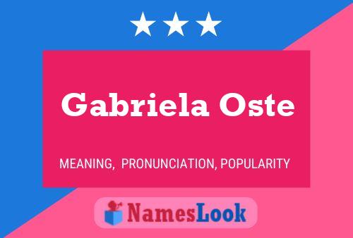 ملصق اسم Gabriela Oste