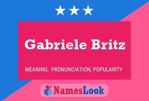 ملصق اسم Gabriele Britz