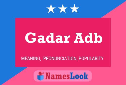 ملصق اسم Gadar Adb