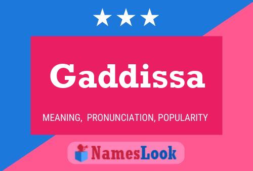 ملصق اسم Gaddissa