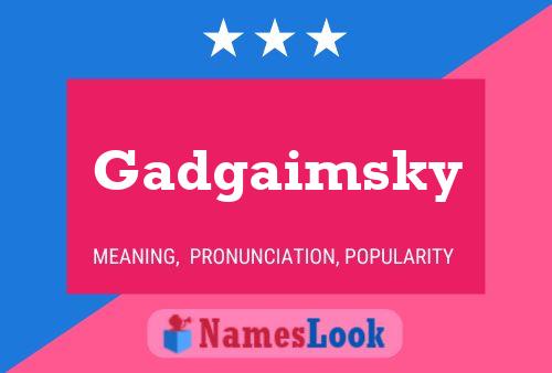 ملصق اسم Gadgaimsky