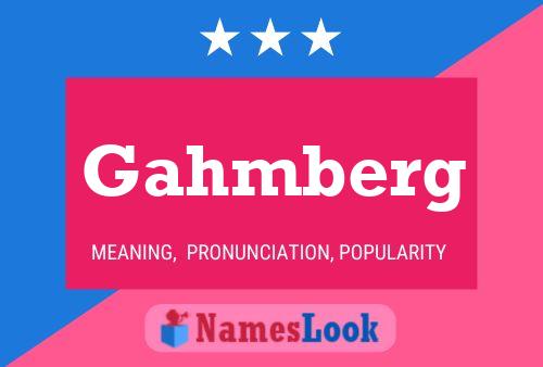 ملصق اسم Gahmberg