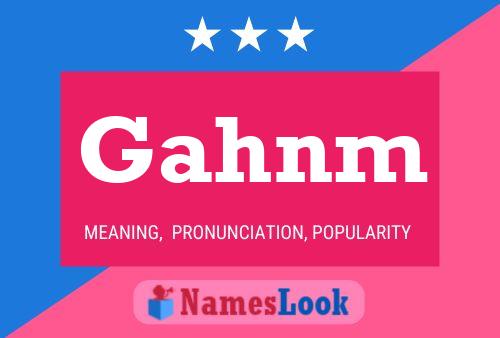 ملصق اسم Gahnm