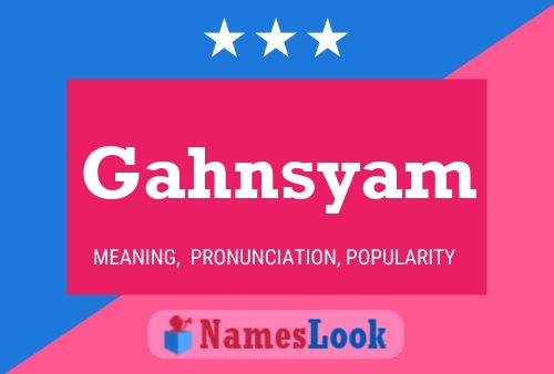 ملصق اسم Gahnsyam