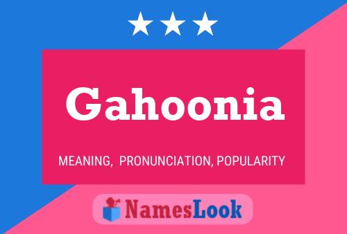 ملصق اسم Gahoonia