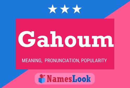 ملصق اسم Gahoum