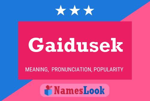 ملصق اسم Gaidusek