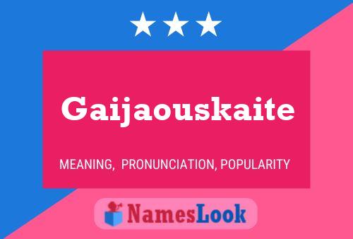 ملصق اسم Gaijaouskaite