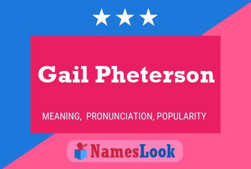 ملصق اسم Gail Pheterson