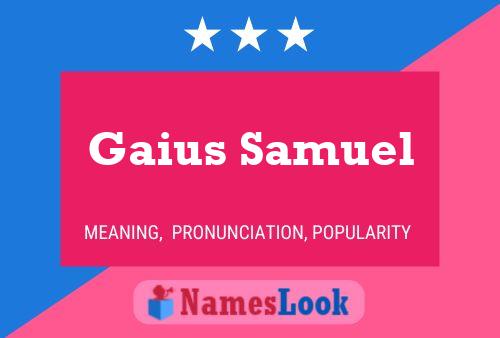 ملصق اسم Gaius Samuel