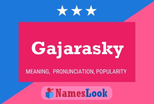 ملصق اسم Gajarasky