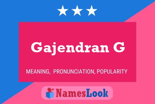 ملصق اسم Gajendran G