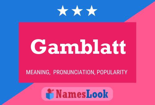 ملصق اسم Gamblatt