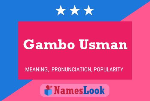 ملصق اسم Gambo Usman