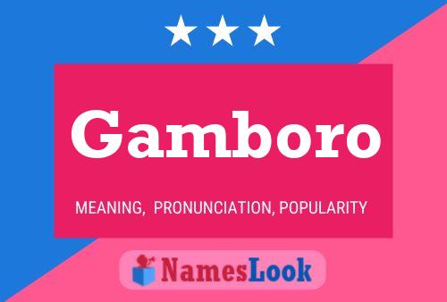 ملصق اسم Gamboro