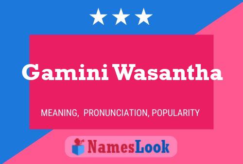 ملصق اسم Gamini Wasantha