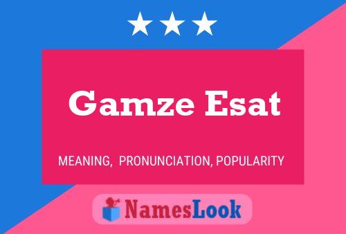 ملصق اسم Gamze Esat