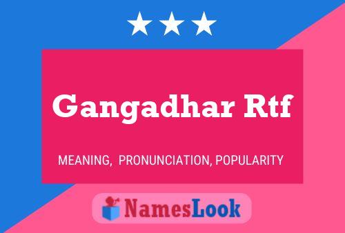 ملصق اسم Gangadhar Rtf