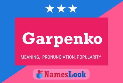 ملصق اسم Garpenko