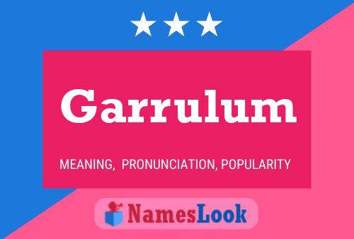 ملصق اسم Garrulum