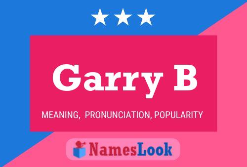 ملصق اسم Garry B