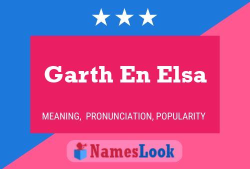 ملصق اسم Garth En Elsa