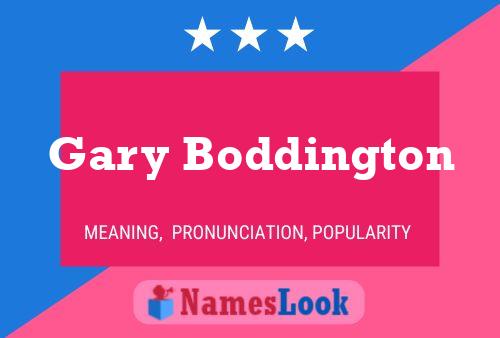 ملصق اسم Gary Boddington