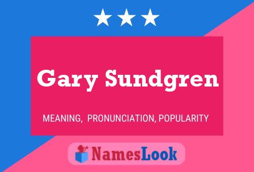 ملصق اسم Gary Sundgren