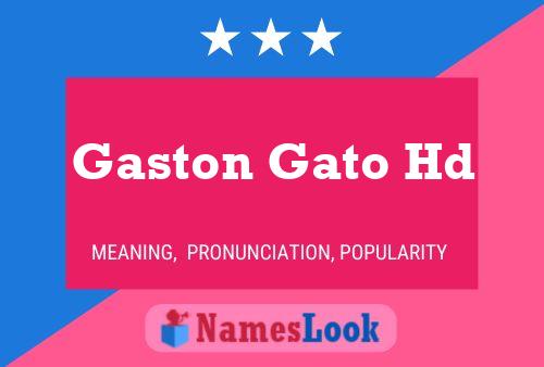 ملصق اسم Gaston Gato Hd