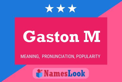 ملصق اسم Gaston M