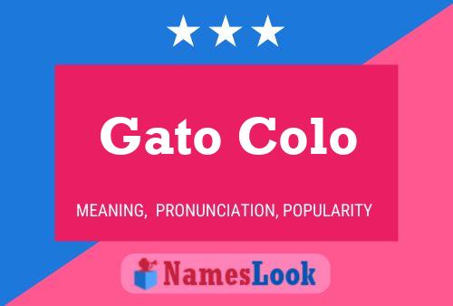 ملصق اسم Gato Colo