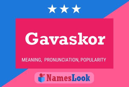 ملصق اسم Gavaskor