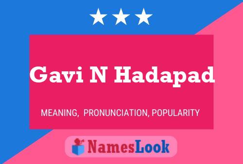 ملصق اسم Gavi N Hadapad