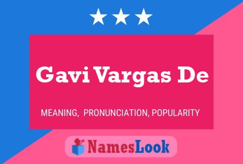 ملصق اسم Gavi Vargas De