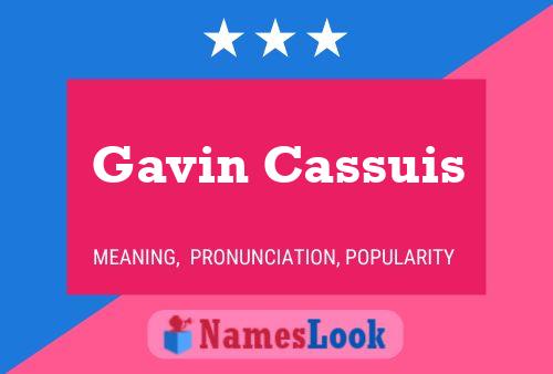 ملصق اسم Gavin Cassuis